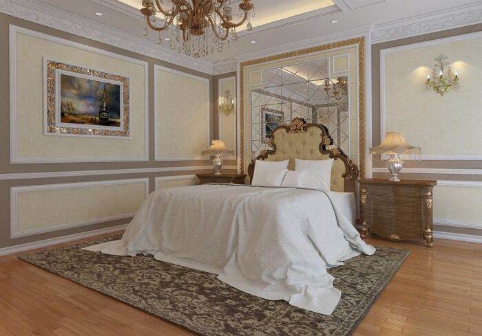 Phào chỉ nhựa PU được sử dụng trong phòng ngủ