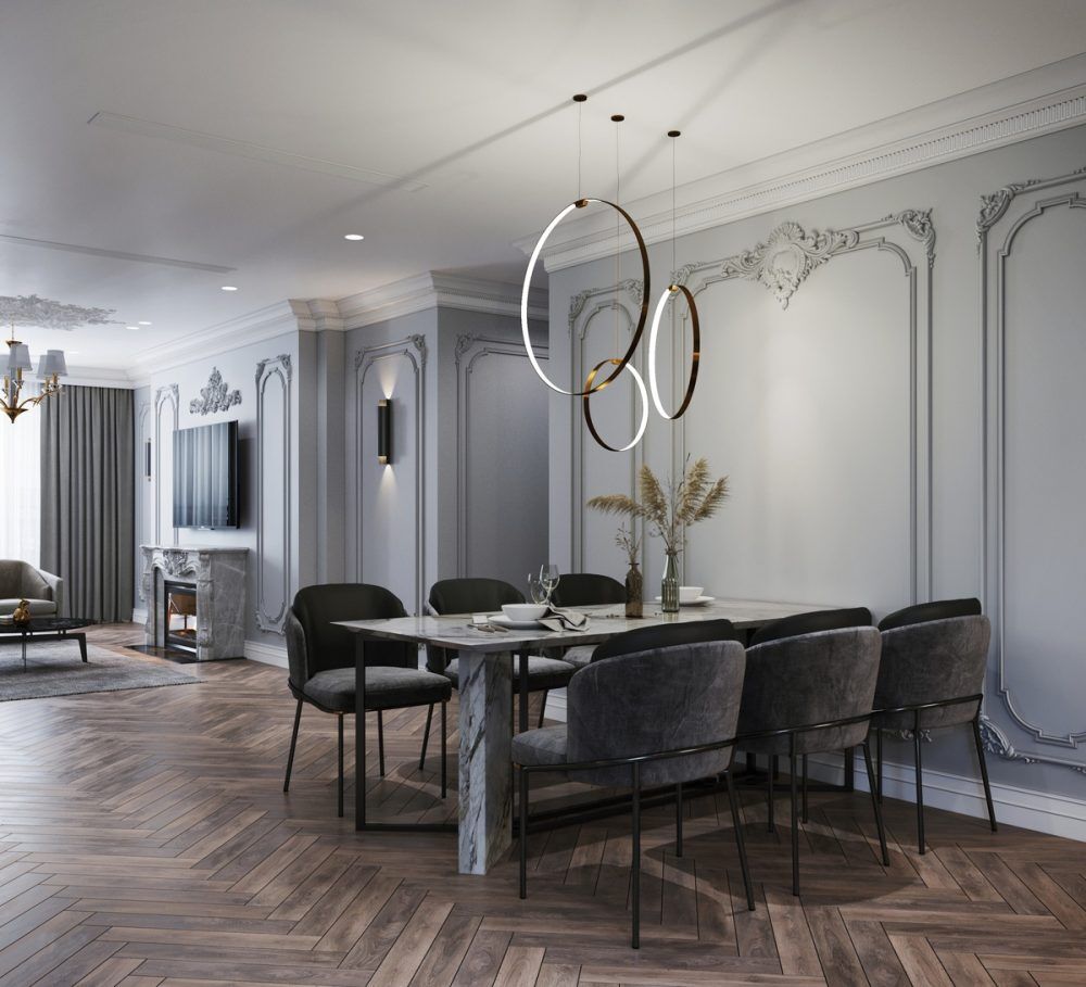 Vật liệu HOT 2021 phào nhựa pu cho nội thất thêm SANG CHẢNH