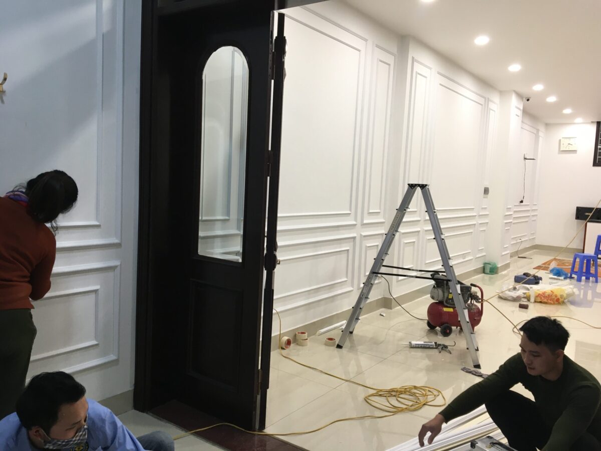 Thi công phào chỉ tại Hà Đông – Công trình anh Phong Thi công phào chỉ trọn gói