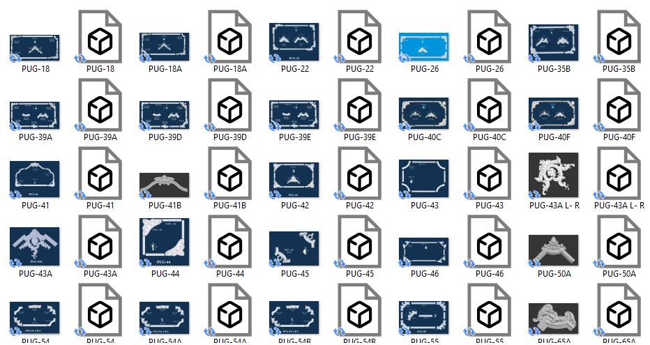 Thư viện file 3d phào chỉ, file cad mặt cắt phào chỉ