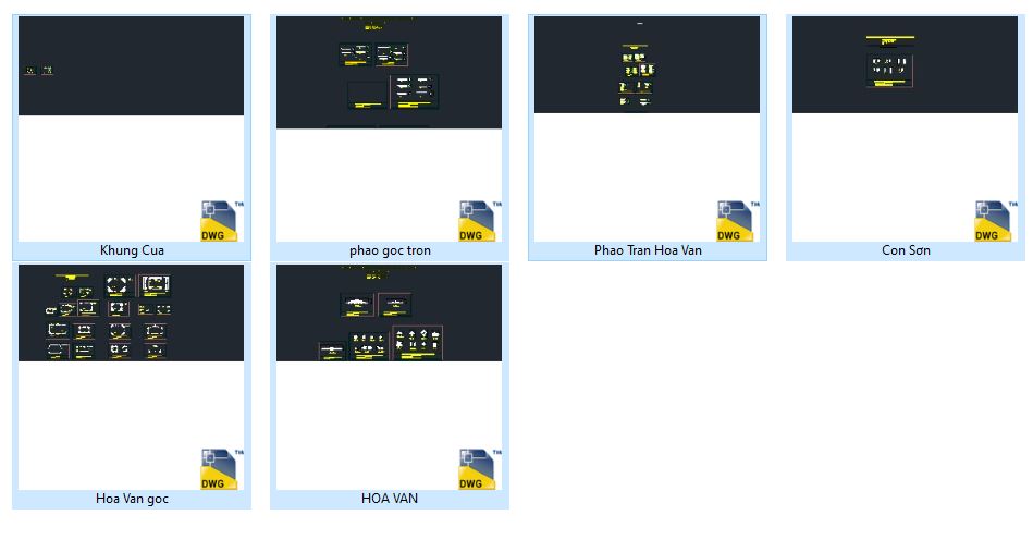 Chia sẻ file bản vẽ cad phào chỉ tân cổ điển