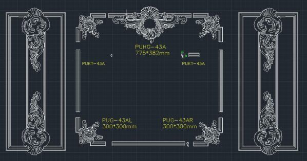 Chia sẻ file bản vẽ cad phào chỉ tân cổ điển