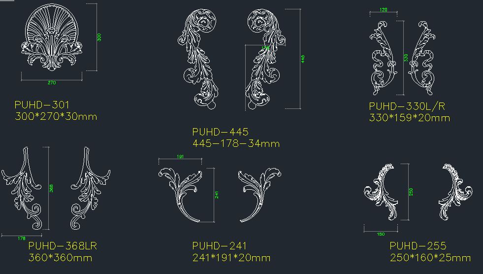Chia sẻ file bản vẽ cad phào chỉ tân cổ điển