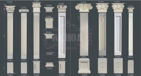 Phào chỉ cột vuông