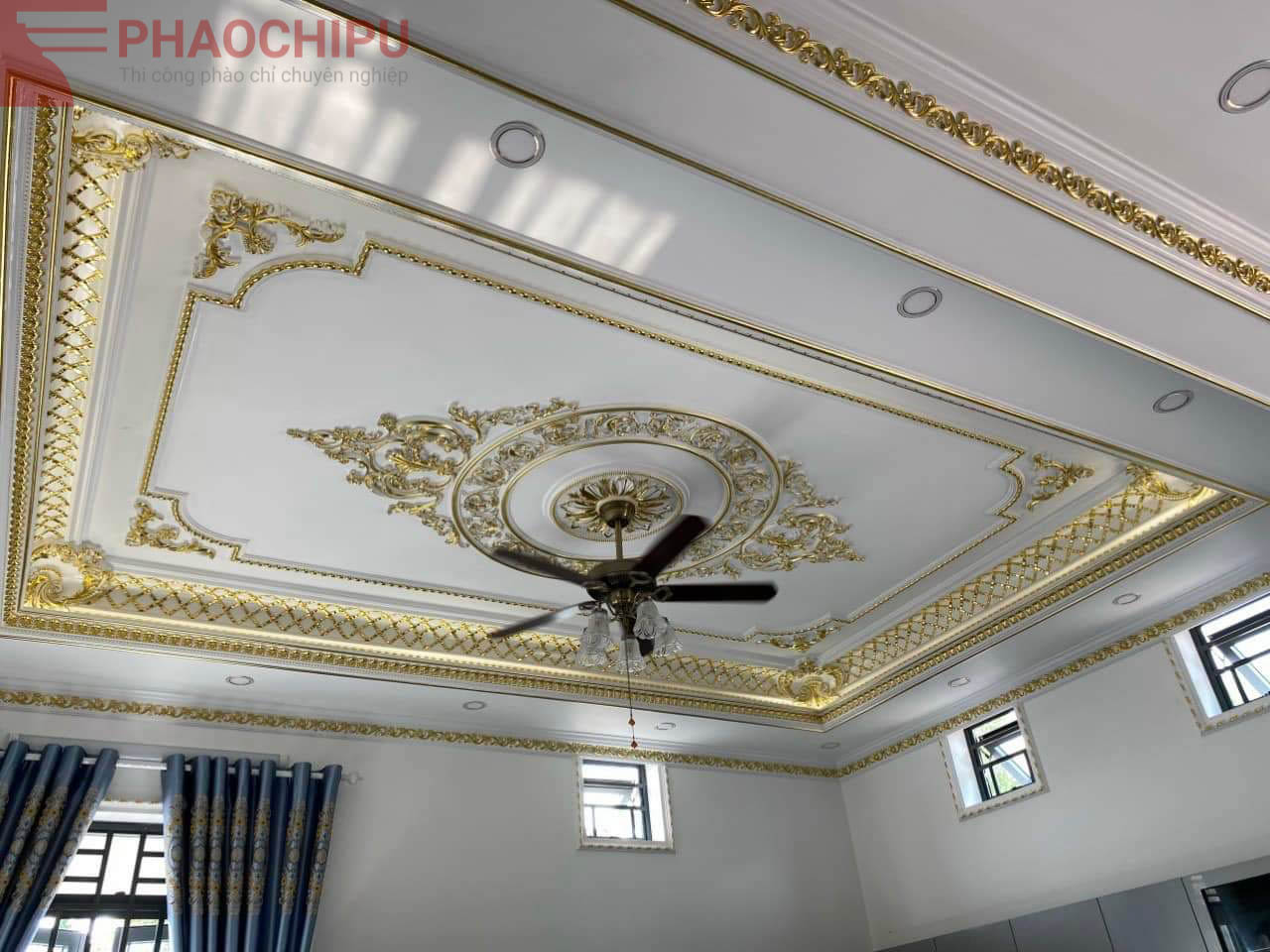 Thi công phào chỉ biệt thự Hưng Yên