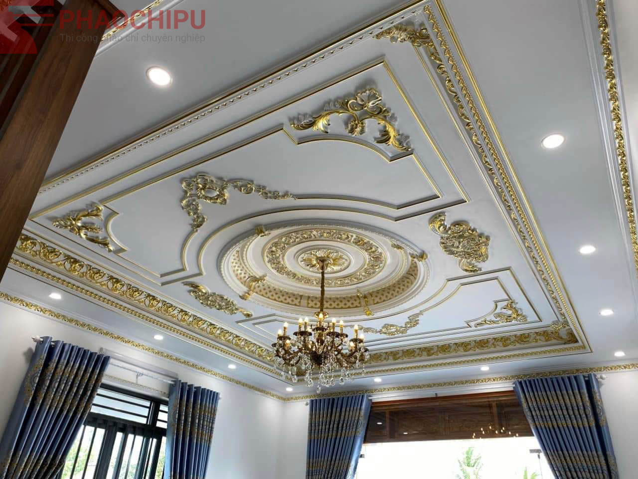 Thi công phào chỉ biệt thự Hưng Yên