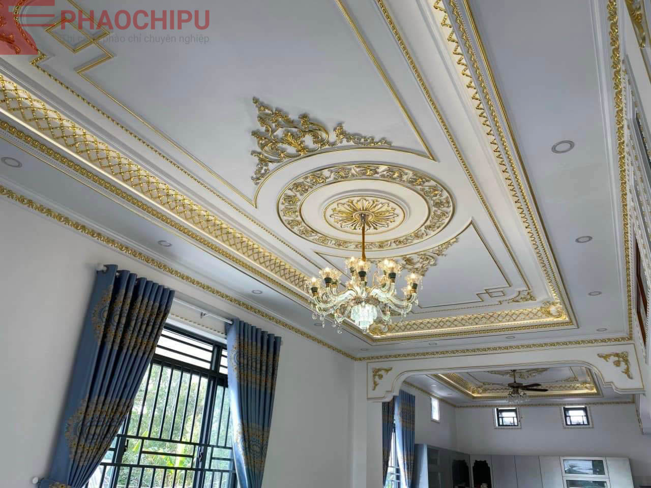 Thi công phào chỉ biệt thự Hưng Yên