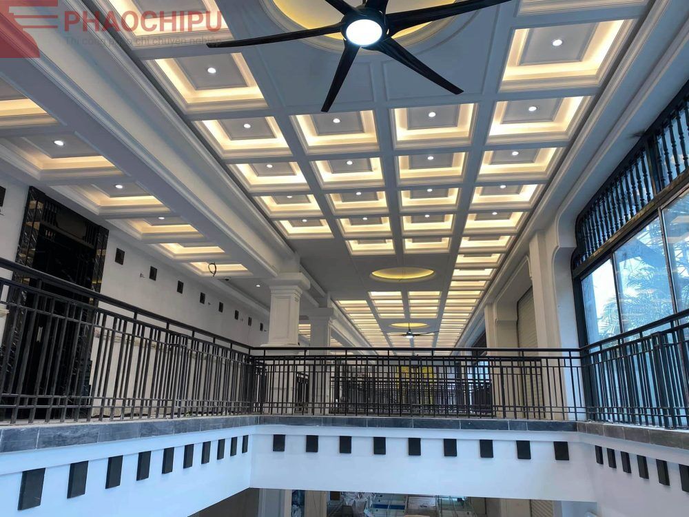 Thi công phào chỉ showroom, văn phòng dịch vụ
