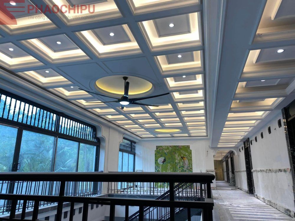 Thi công phào chỉ showroom, văn phòng dịch vụ