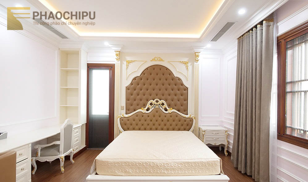 Thi công phào chỉ biệt thự anh Thanh - Vĩnh Phúc
