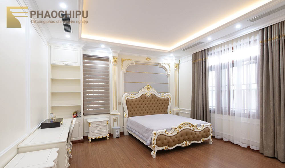 Thi công phào chỉ biệt thự anh Thanh - Vĩnh Phúc