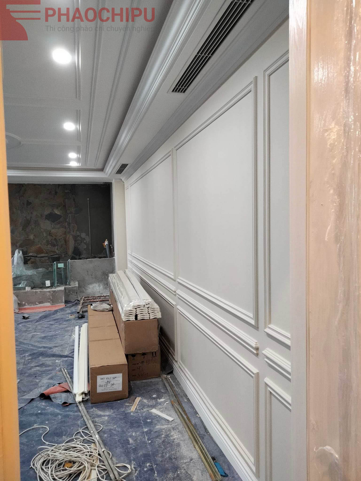 Thi công phào chỉ chung cư Hope Residences Phúc Đồng