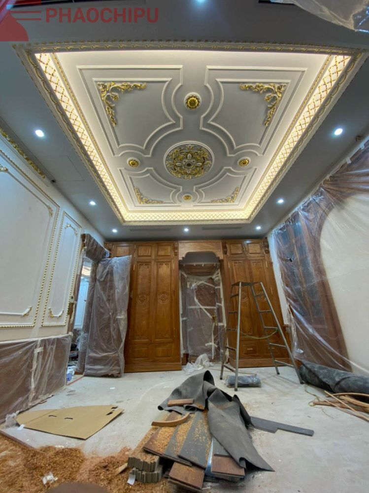 Thi công phào chỉ biệt thự Anh Tiến - Hà Nội Phào chỉ, Phào chỉ Hàn Quốc, phào chỉ nhựa, Phào chỉ PS, phào chỉ pu, thi công phào chỉ, thi công phào chỉ ps, thi công phào chỉ PU, Thi công phào chỉ tân cổ điển, Thi công phào chỉ trọn gói