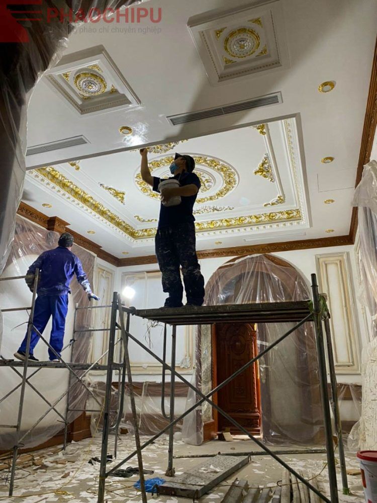 Thi công phào chỉ biệt thự Anh Tiến - Hà Nội Phào chỉ, Phào chỉ Hàn Quốc, phào chỉ nhựa, Phào chỉ PS, phào chỉ pu, thi công phào chỉ, thi công phào chỉ ps, thi công phào chỉ PU, Thi công phào chỉ tân cổ điển, Thi công phào chỉ trọn gói