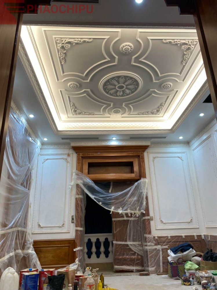 Thi công phào chỉ biệt thự Anh Tiến - Hà Nội Phào chỉ, Phào chỉ Hàn Quốc, phào chỉ nhựa, Phào chỉ PS, phào chỉ pu, thi công phào chỉ, thi công phào chỉ ps, thi công phào chỉ PU, Thi công phào chỉ tân cổ điển, Thi công phào chỉ trọn gói