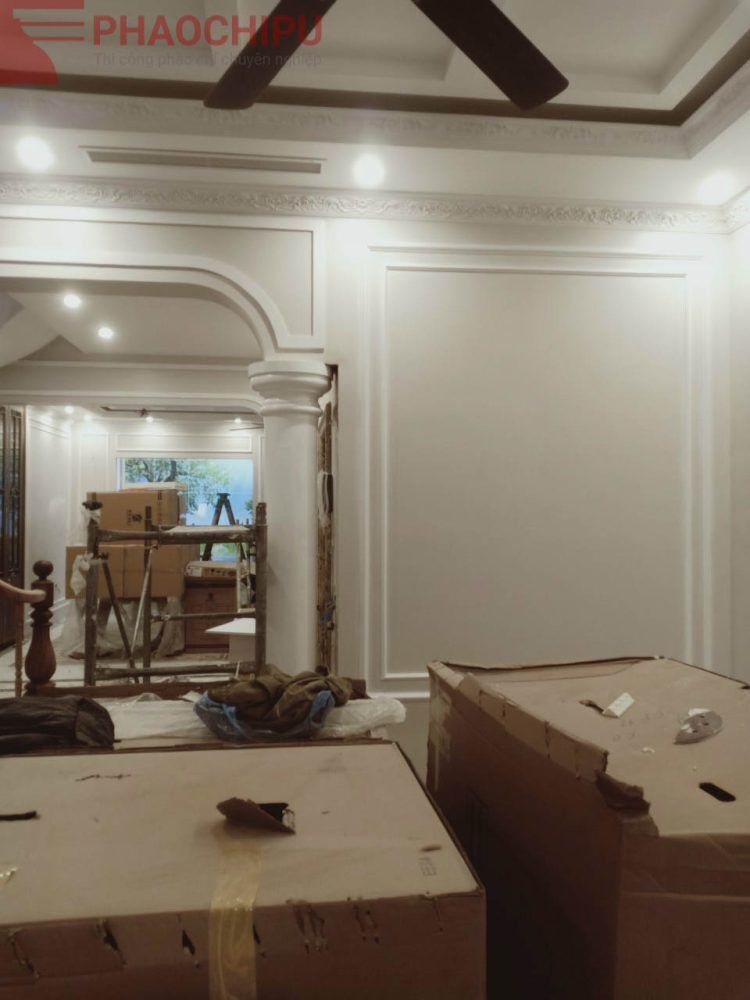 Thi công phào chỉ biệt thự Anh Tiến - Hà Nội Phào chỉ, Phào chỉ Hàn Quốc, phào chỉ nhựa, Phào chỉ PS, phào chỉ pu, thi công phào chỉ, thi công phào chỉ ps, thi công phào chỉ PU, Thi công phào chỉ tân cổ điển, Thi công phào chỉ trọn gói