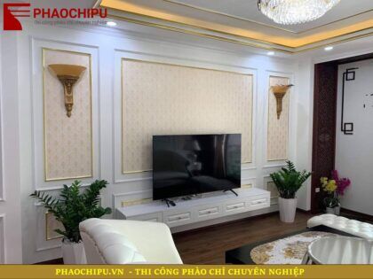 Thi công phào chỉ chung cư Chị Huyền - Mipec City View