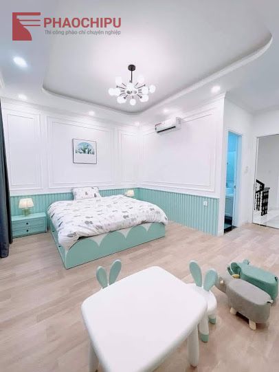 Thi công phào chỉ tân cổ điển Chị Hương - Hà Nội phào chỉ pu