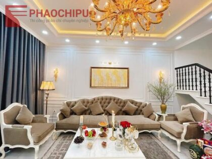 Thi công phào chỉ tân cổ điển Chị Hương - Hà Nội Bảng giá phào chỉ nhựa