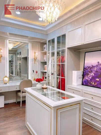Thi công phào chỉ tân cổ điển Chị Hương - Hà Nội phào chỉ pu