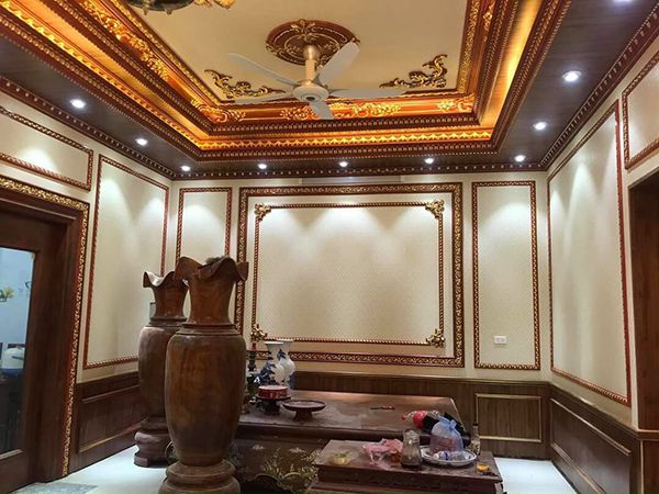 40 mẫu tường trang trí phào chỉ Pu tân cổ điển đẹp phào chỉ pu tân cổ điển