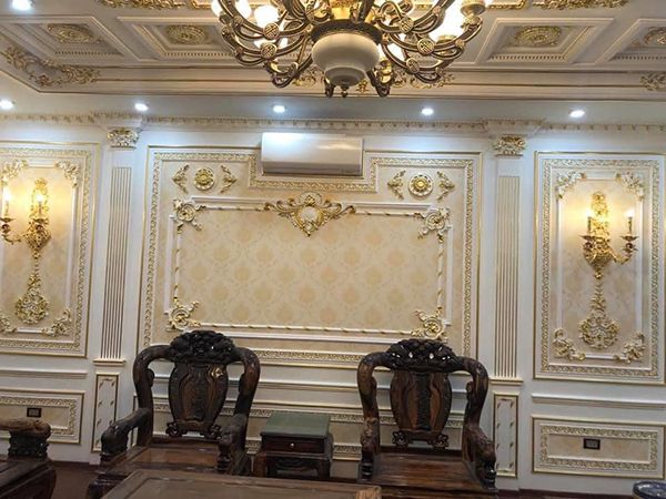 40 mẫu tường trang trí phào chỉ Pu tân cổ điển đẹp phào chỉ pu tân cổ điển