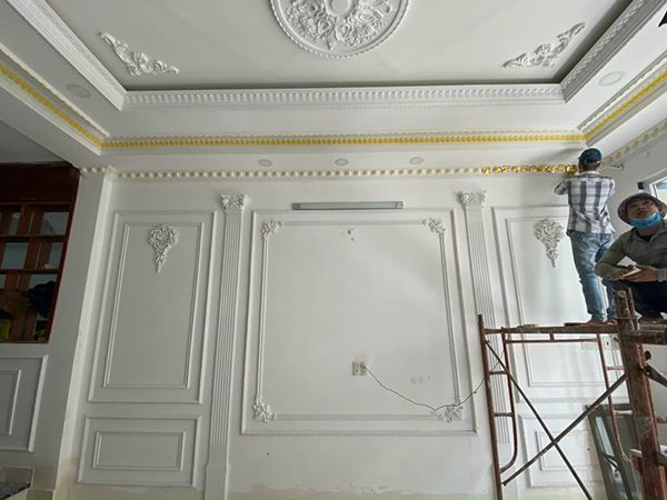 40 mẫu tường trang trí phào chỉ Pu tân cổ điển đẹp phào chỉ pu tân cổ điển