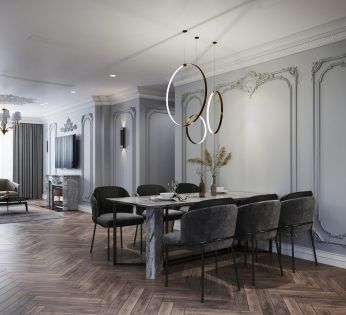 Mẫu thiết kế nội thất phòng khách hiện đại, sang trọng