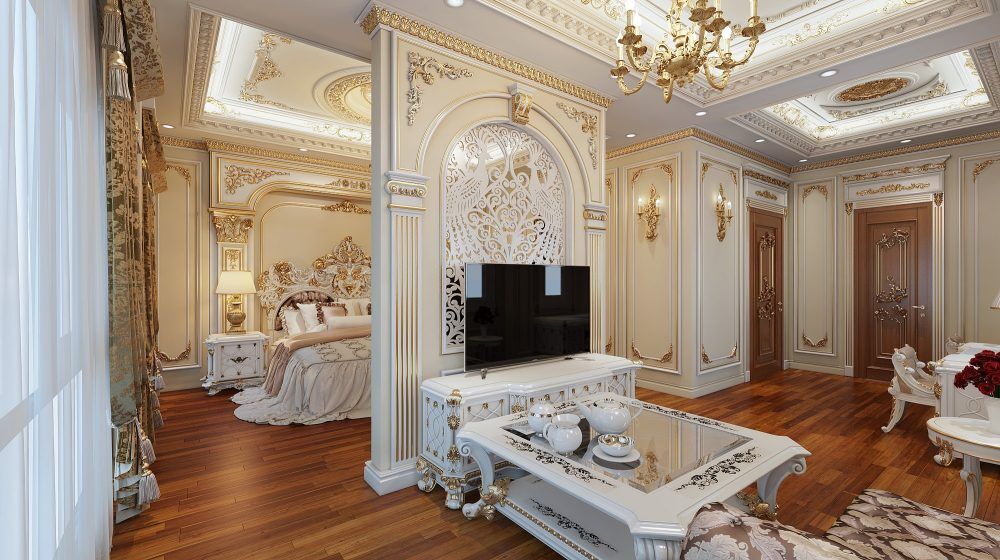 phào chỉ nhựa trang trí phòng ngủ