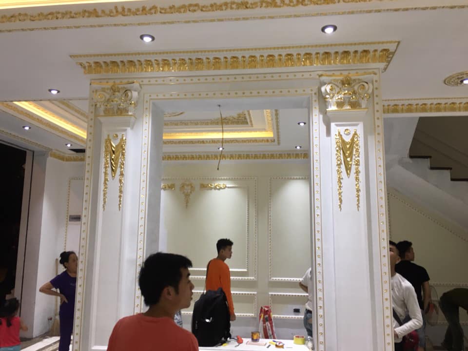 Phào chỉ dát vàng- thi công phào chỉ dát vàng phào chỉ dát vàng