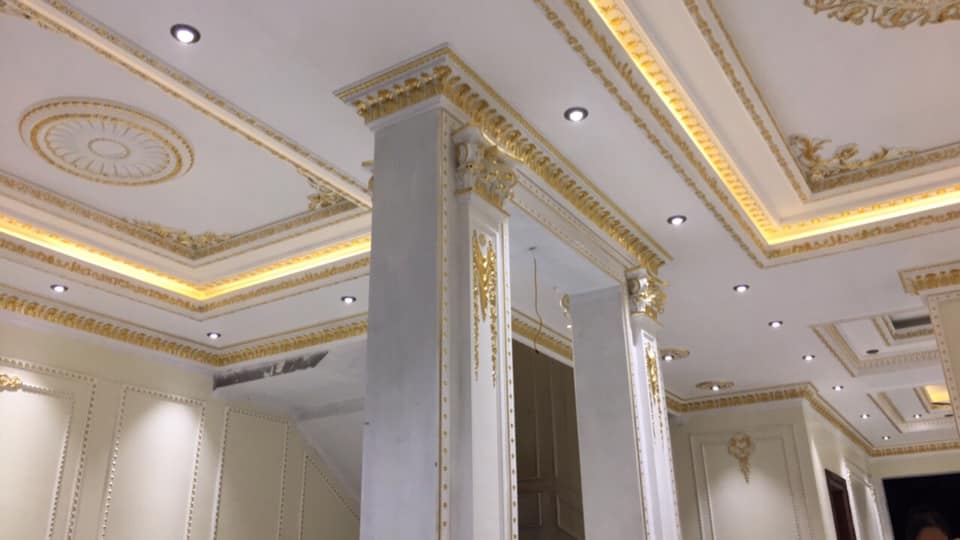 Phào chỉ dát vàng- thi công phào chỉ dát vàng phào chỉ dát vàng