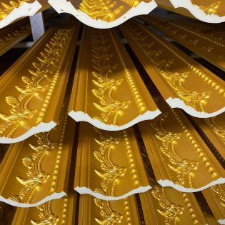 Phào chỉ dát vàng + phào chỉ nhũ vàng