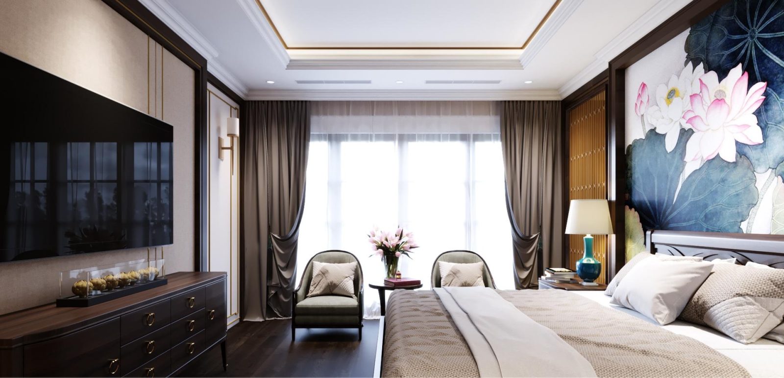 Tổng hợp mẫu phào chỉ phòng ngủ tân cổ điển